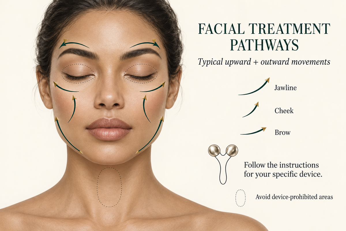 Illustrative facial treatment pathways