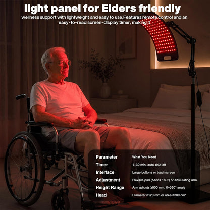 Red Light Therapy for Body Face-660Nm 850Nm Infrared Lamp Therapy Larger Panel 3 in 1 Led Bead Red Light with Stand for Home Use,Gift Idea for Mom Women Wife Sister Girlfriend