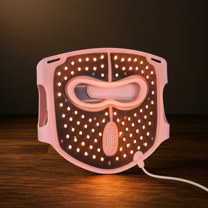Aura Lyyfe™ Red LED Light Therapy Mask-Premium Silicone,6 Smart Modes, Adjustable Brightness, Rechargeable Design